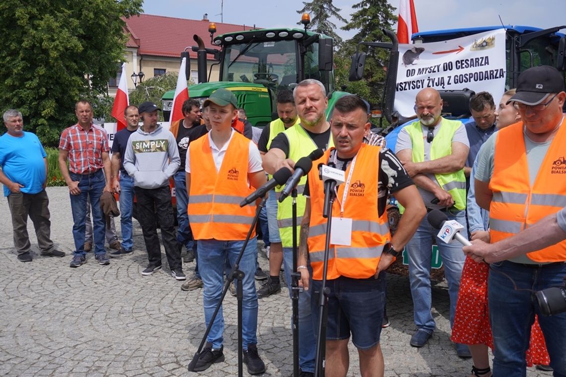 Protest rolników w Białej Podlaskiej