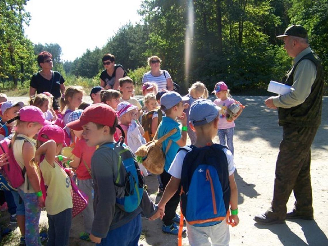 Przedszkolaki w leśnych ostępach