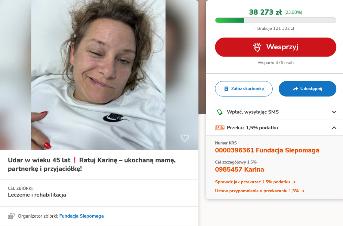 Przyjaciele proszą o pomoc Karinie Przyjaciele proszą o pomoc Karinie