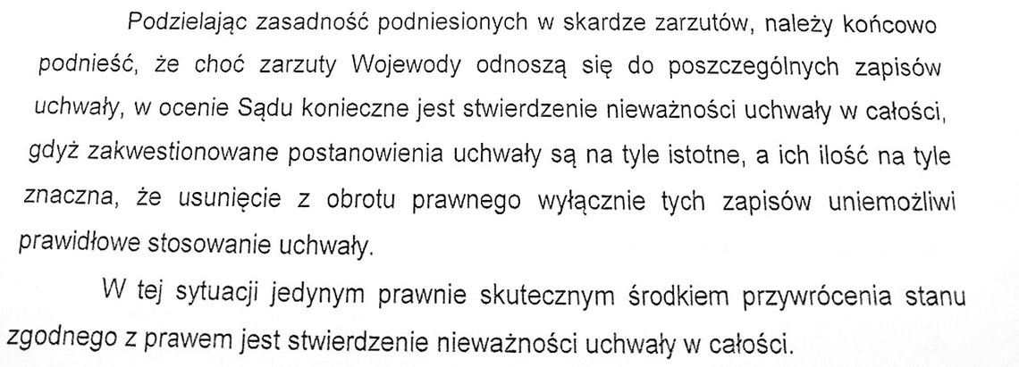 Radni pytają o wyrok. Gmina się nim nie chwali