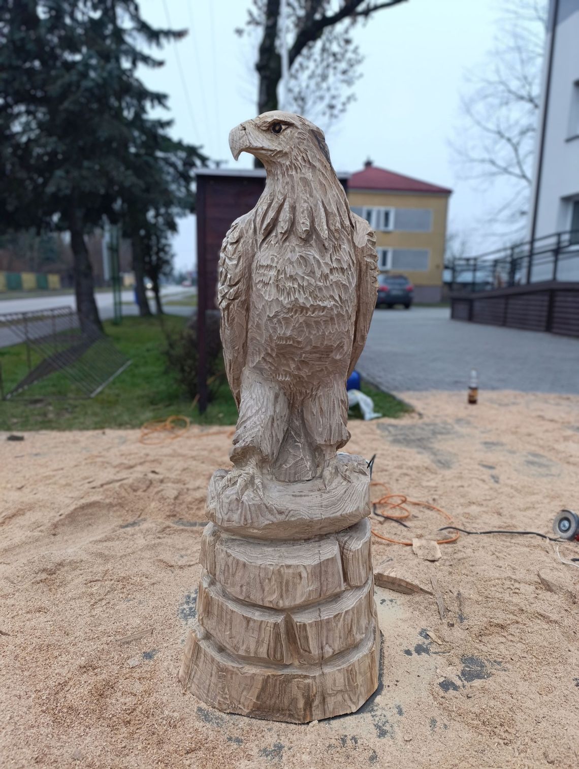 Rossosz. Przed urzędem stanie nowa rzeźba [FILM, ZDJĘCIA]