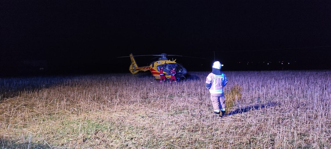Śmigłowiec lądował w Rowinach. Poparzone dziecko trafiło do szpitala