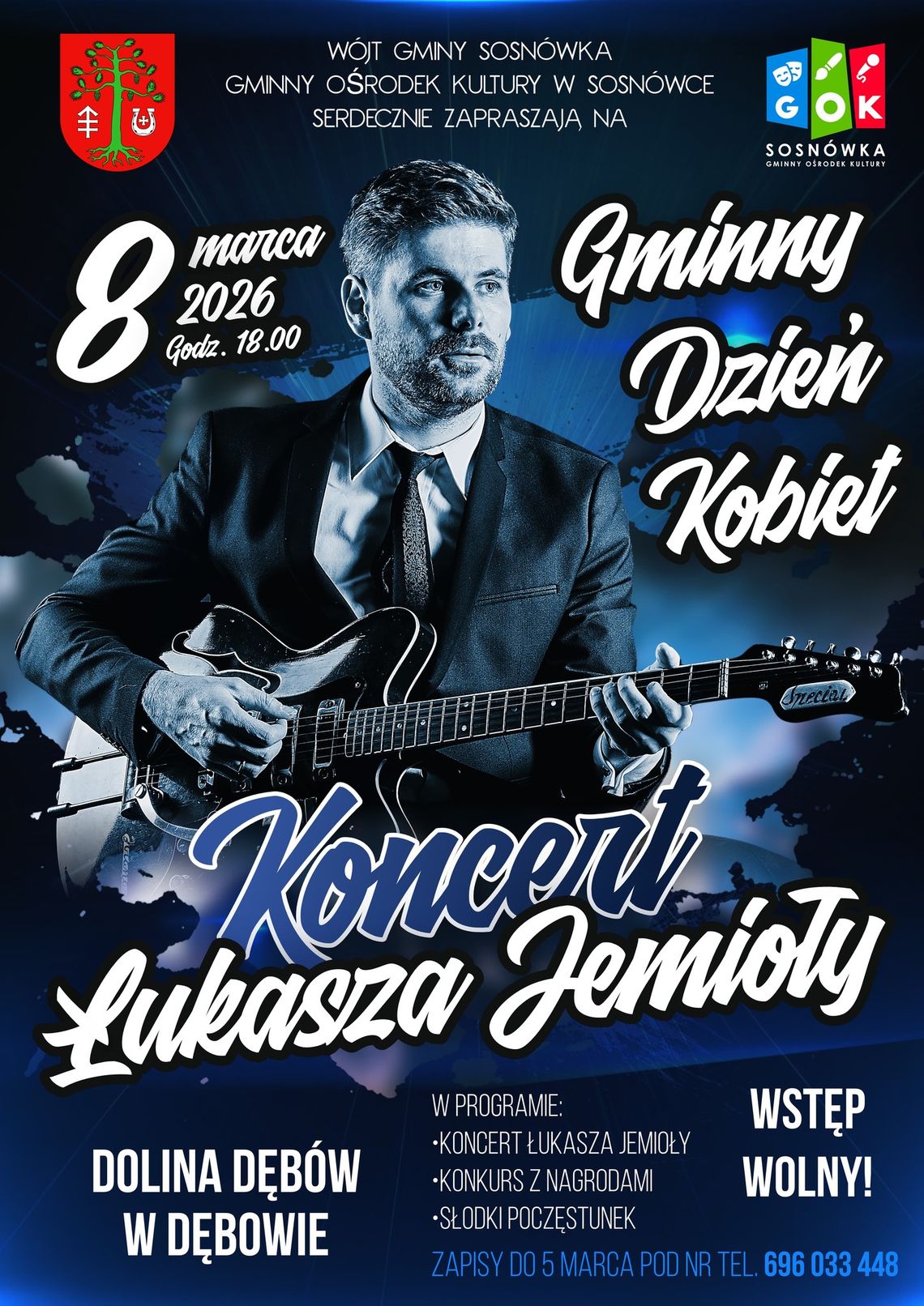 Sosnówka. Łukasz Jemioła zaśpiewa kobietom