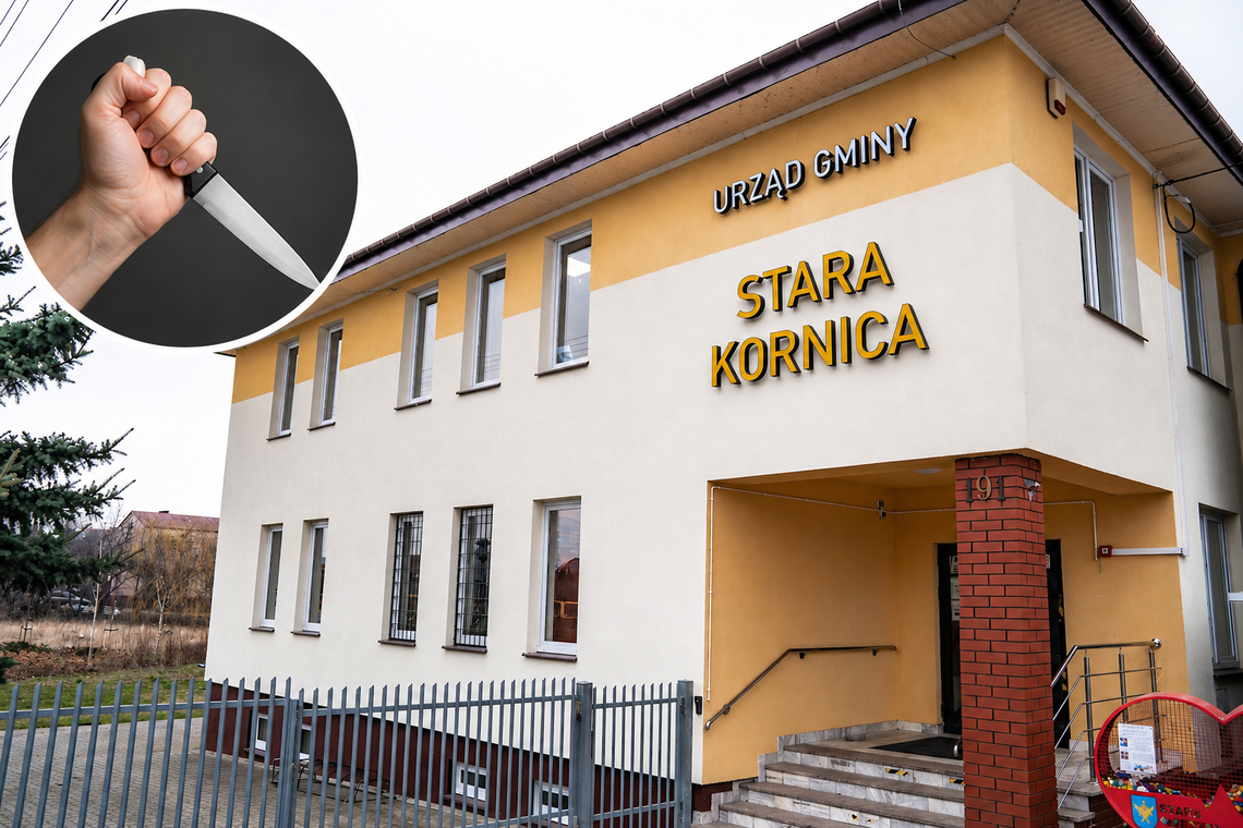 Stara Kornica. Nożownik zaatakował wójt gminy