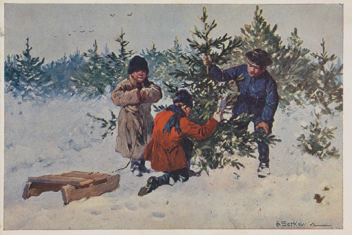 pocztówka 1913 święta bożego narodzenia gmina tuczna zwyczaje historia tradycje