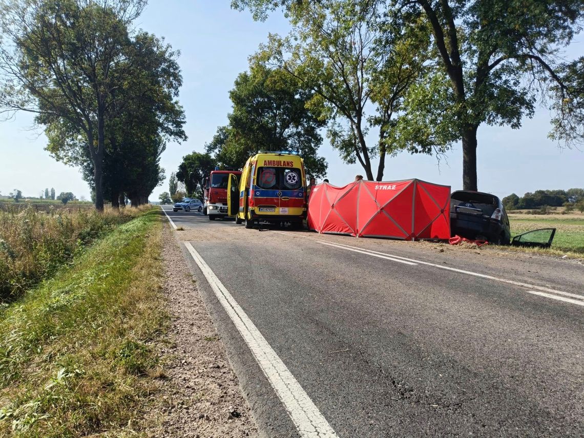 Tragiczny wypadek w Ostromęczynie. Nie żyje kierowca toyoty