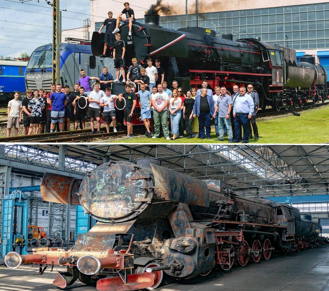 Uczniowie z Małaszewicz odrestaurowali parowóz z 1944 roku! [GALERIA ZDJĘĆ]