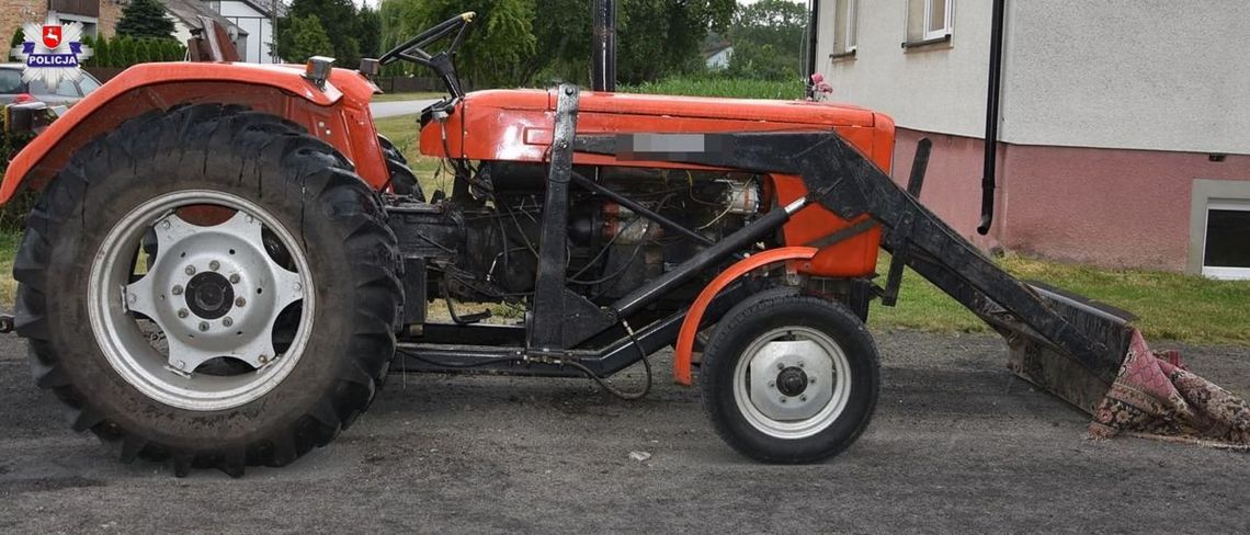 Ukradł traktor z posesji sąsiada. Zemdlał gdy z niego wysiadał