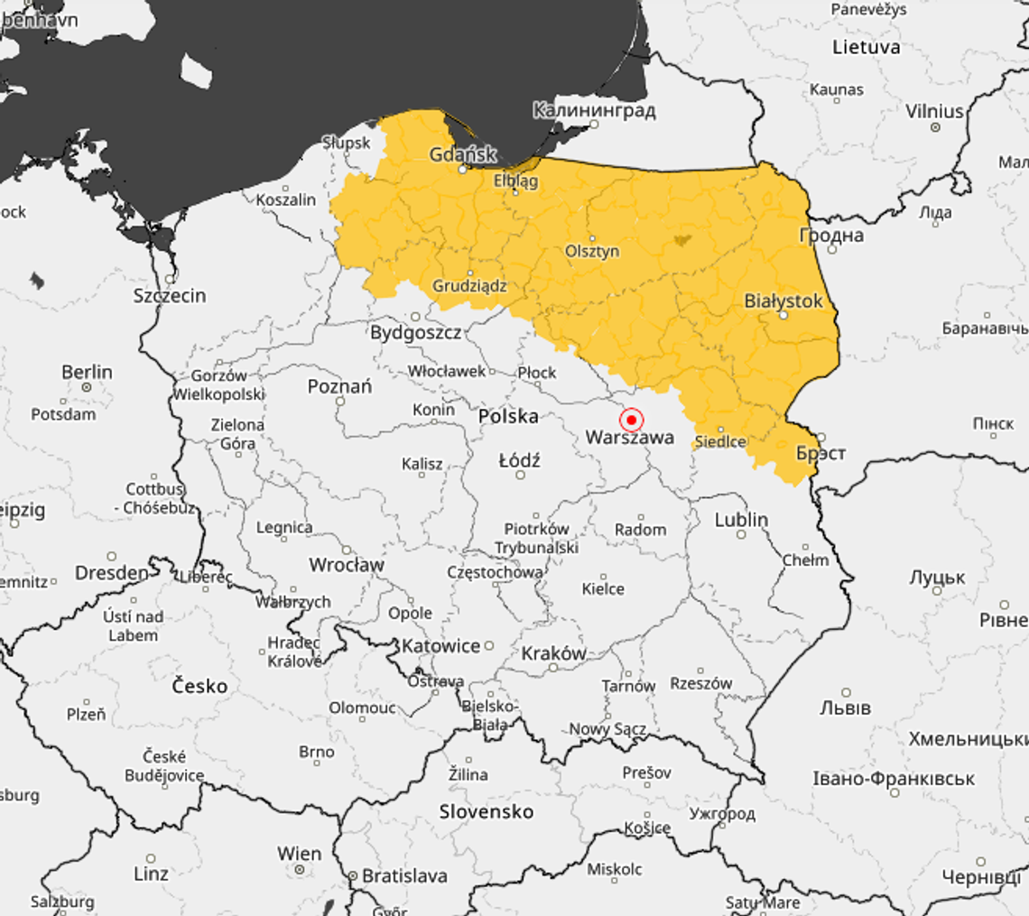 Uwaga! Ostrzeżenie przed burzami z gradem!