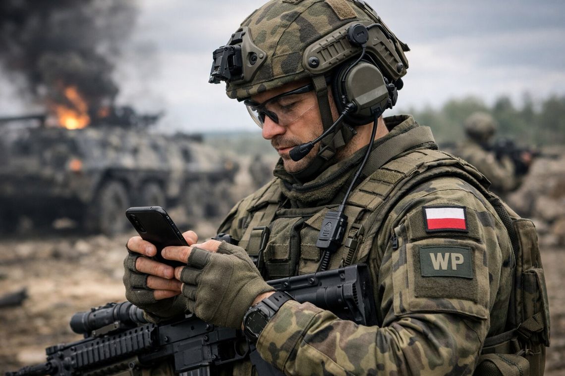 Wojsko postawiło na tego smartfona żołnierz z telefonem