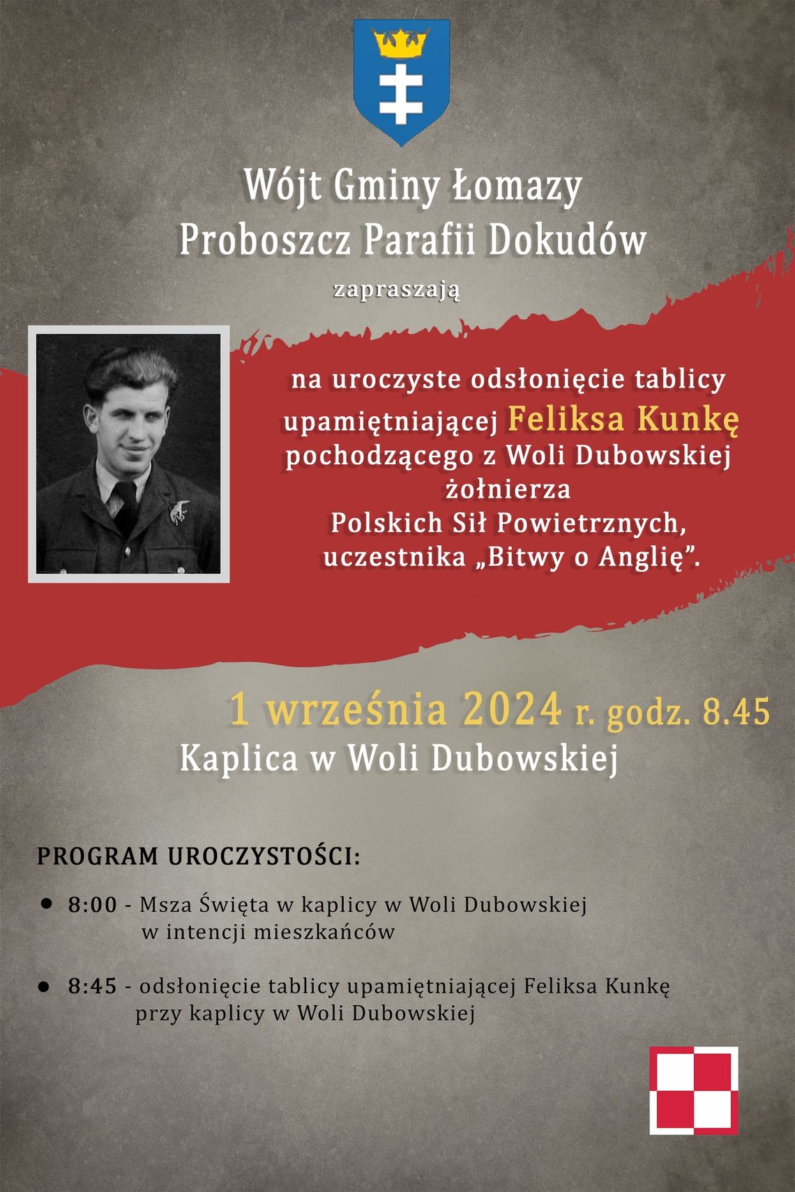 Wola Dubowska. Upamiętnią Feliksa Kunkę