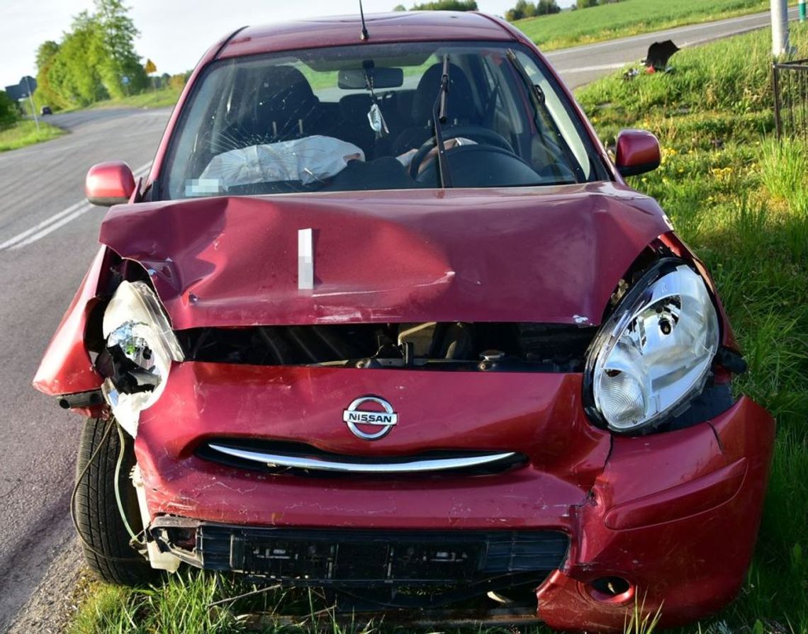 Wypadek na DK  nr 63. Kobieta trafiła do szpitala