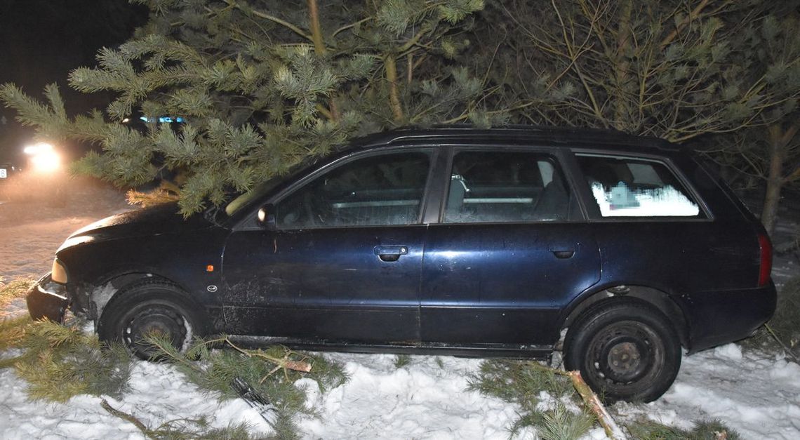 wypadek gmina borki pijany uciekł