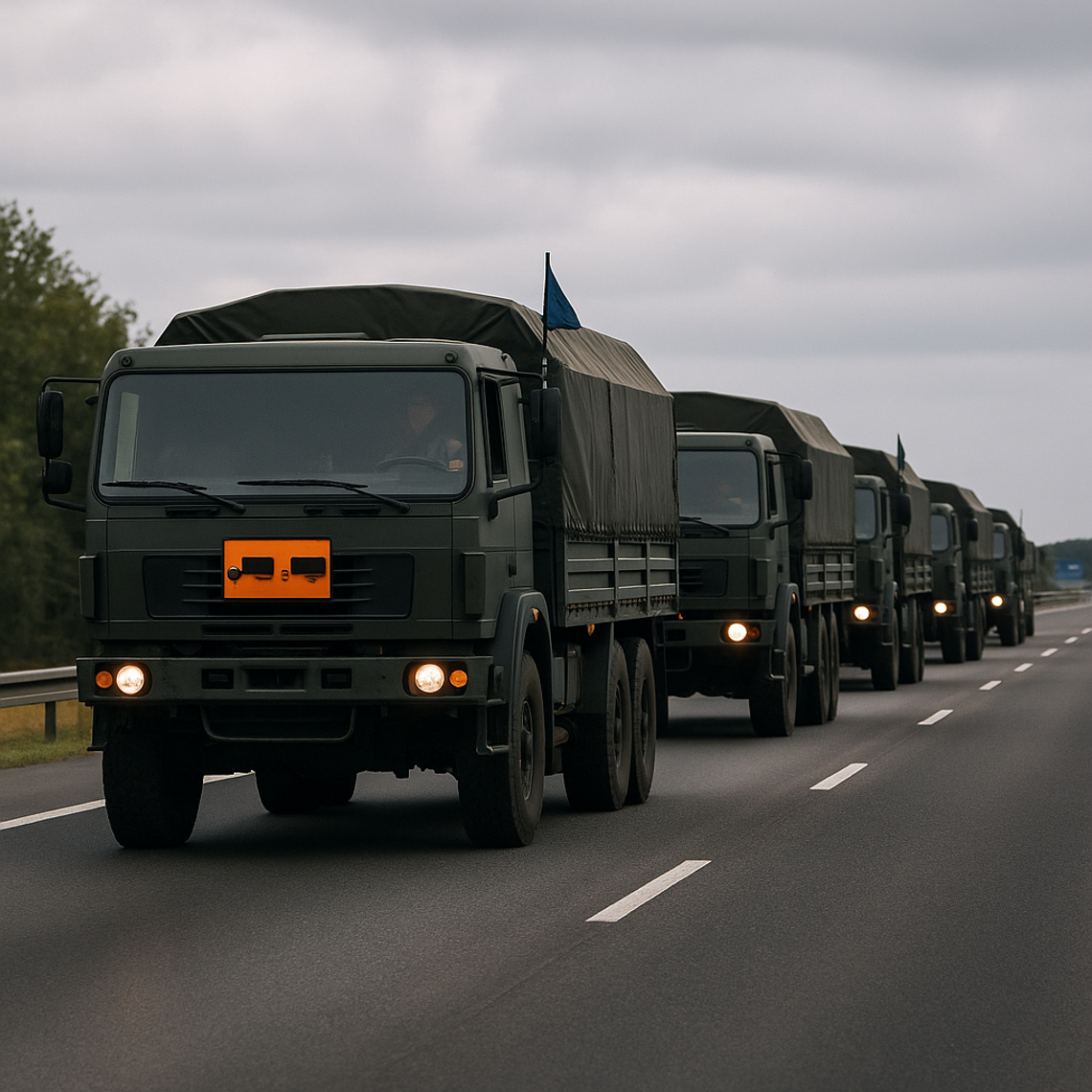 Wzmożony ruch wojskowych kolumn na polskich drogach