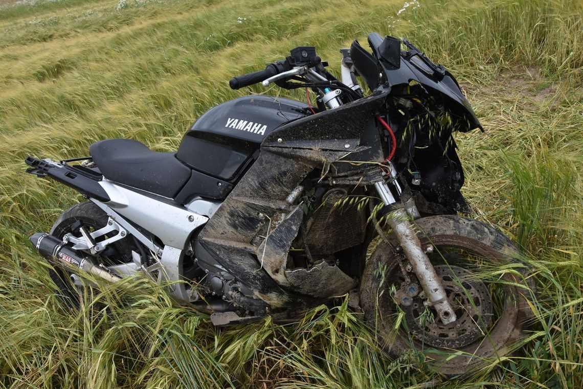 Zderzenie motocykla z sarną. Kobieta trafiła do szpitala