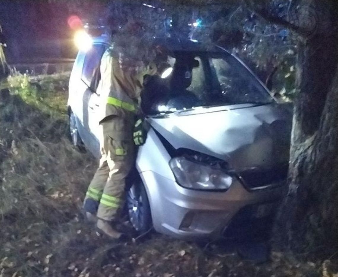 Zjechał z drogi i uderzył w drzewo. Zdarzenie wyglądało źle