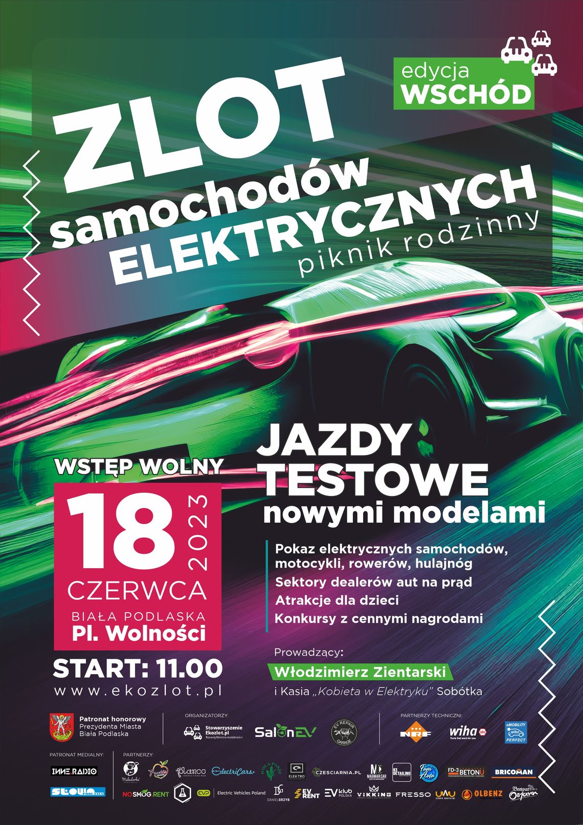 Zlot samochodów elektrycznych i rodzinny piknik już w niedzielę!