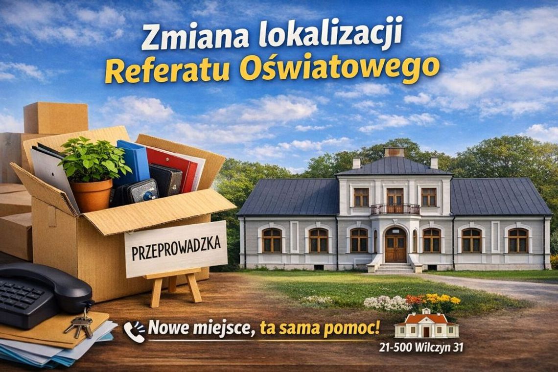 Zmiana lokalizacji Referatu Oświatowego – nowy adres