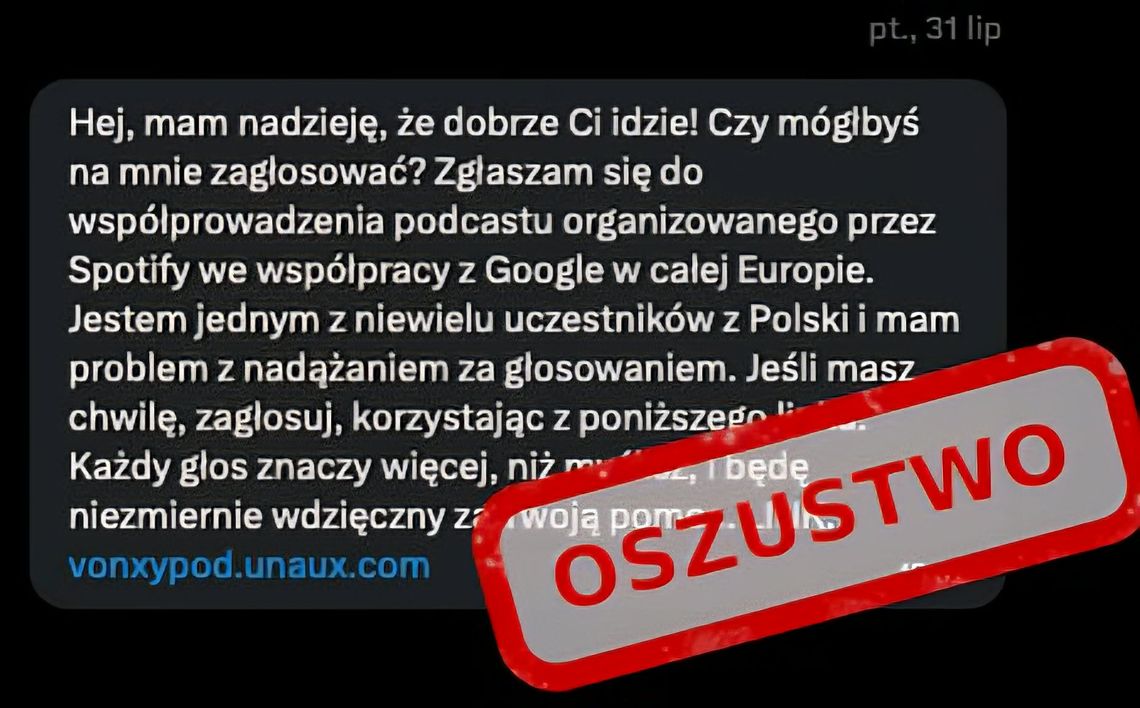 Znajomy z Białej Podlaskiej prosi o głos? Uważaj!