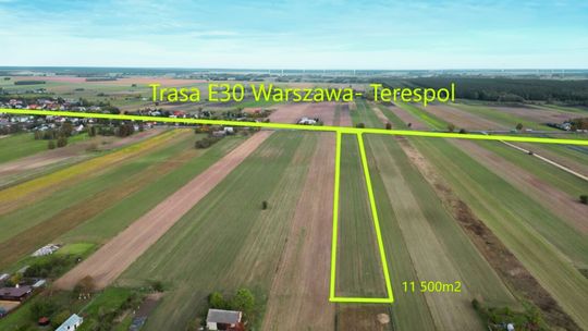 Działka rolna 1,15 Ha w Lachówce Dużej przy DK2