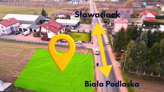 Działka z możliwością zabudowy o powierzchni  852 m² – ul. Sławacińska, Biała Podlaska