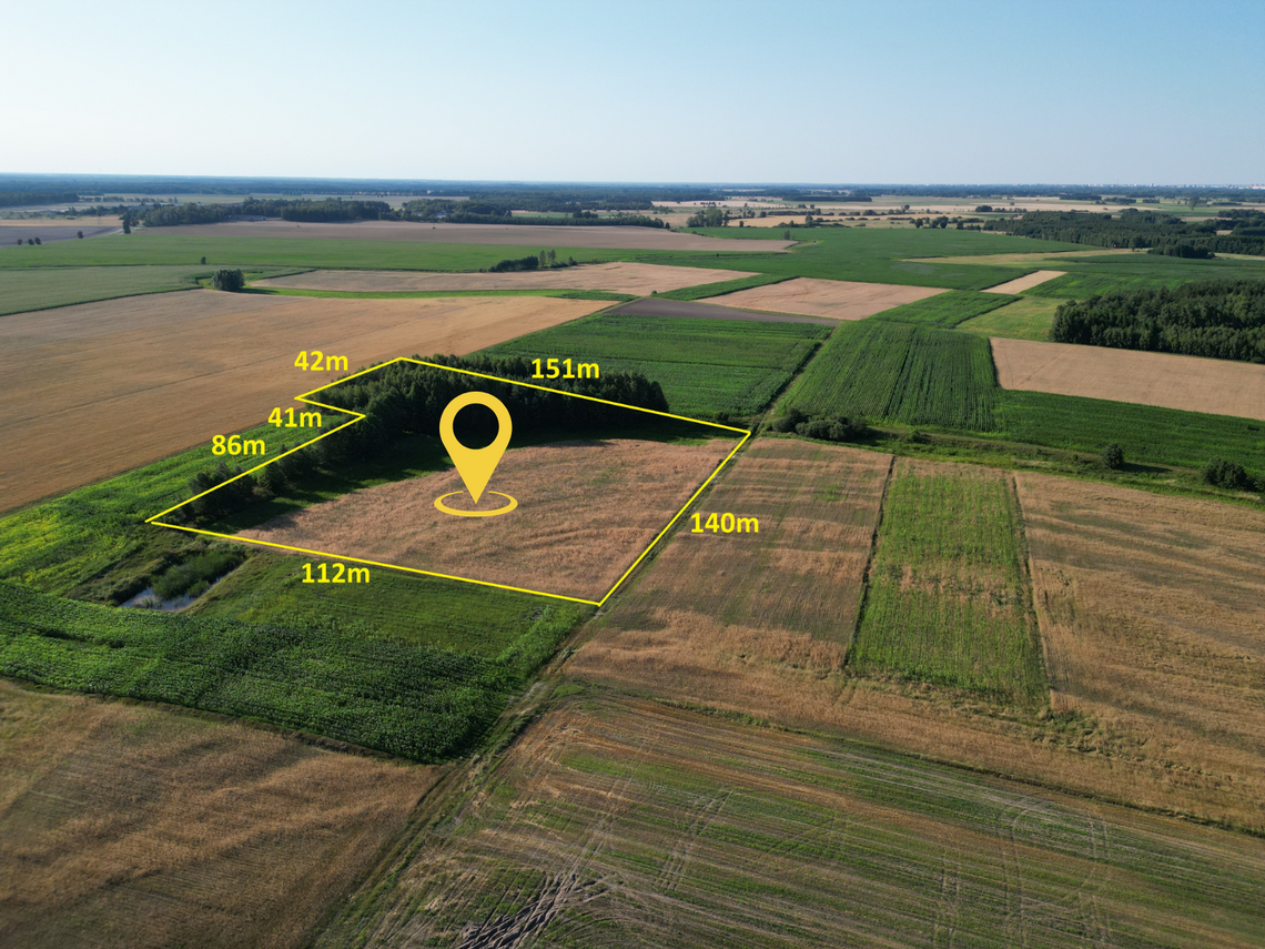 1,7 ha ziemi rolnej w Okczynie