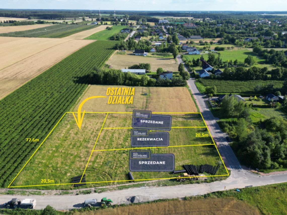 2 działki budowlane przy ul Polnej w Janowie Podl