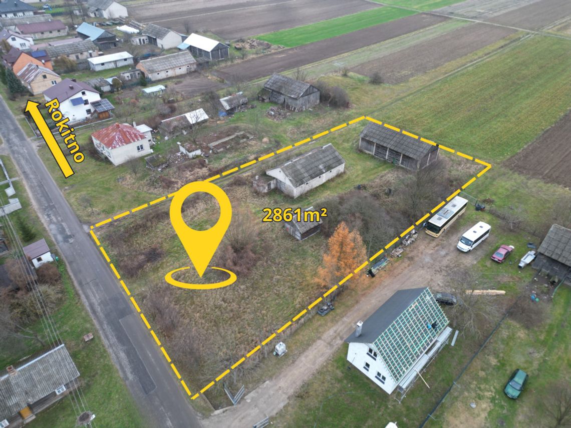 Działka wraz z budynkami gospodarczymi - Lipnica !