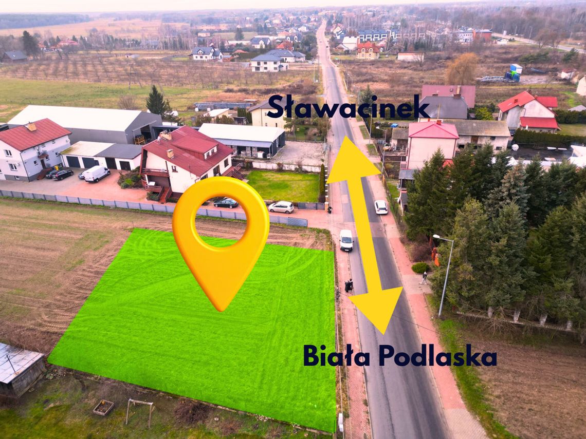 Działka z możliwością zabudowy o powierzchni  852 m² – ul. Sławacińska, Biała Podlaska