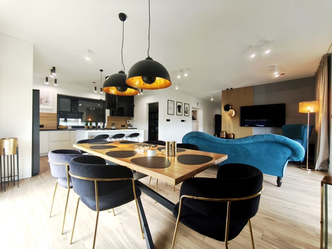 Nowoczesny murowany dom parterowy w Terebeli