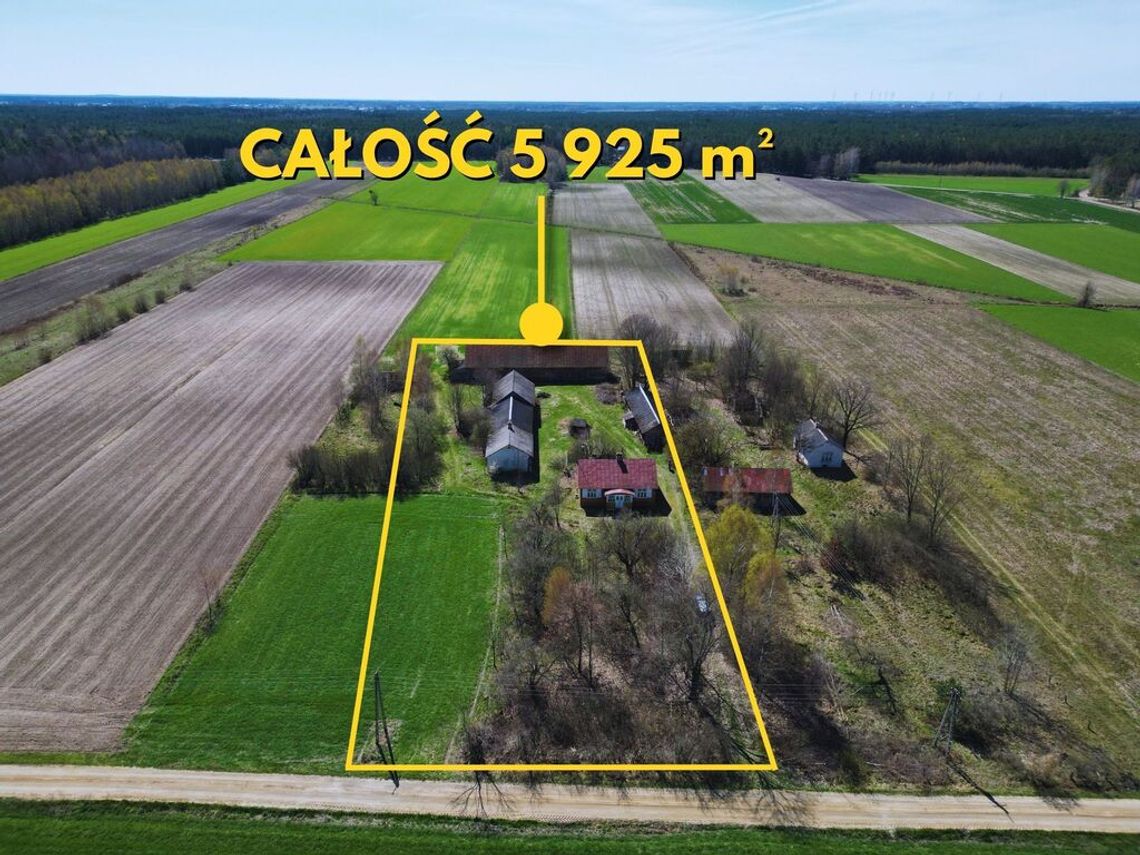 Siedlisko-domek, fotowoltaika, budynki gospodarcze