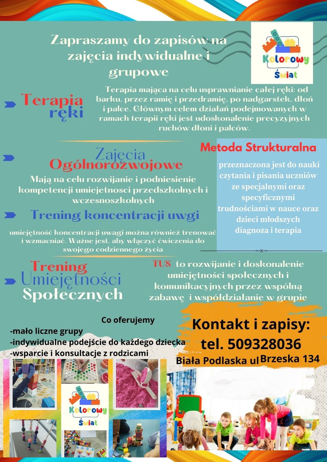 Zajęcia dla dzieci Terapia ręki ,TUS ,Koncentracja uwagi, Biała Podlaska