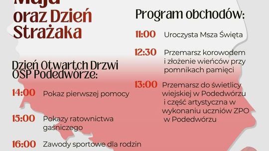 Obchody Święta Konstytucji 3 Maja połączone z Dniem Strażaka