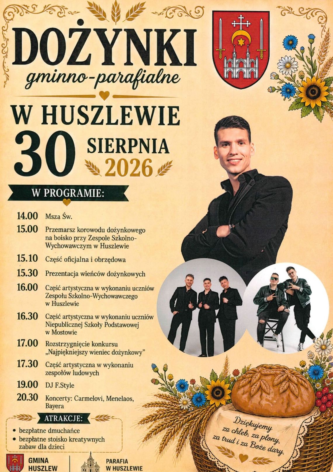 Dożynki gminno-parafialne w Huszlewie Dożynki gminno-parafialne w Huszlewie