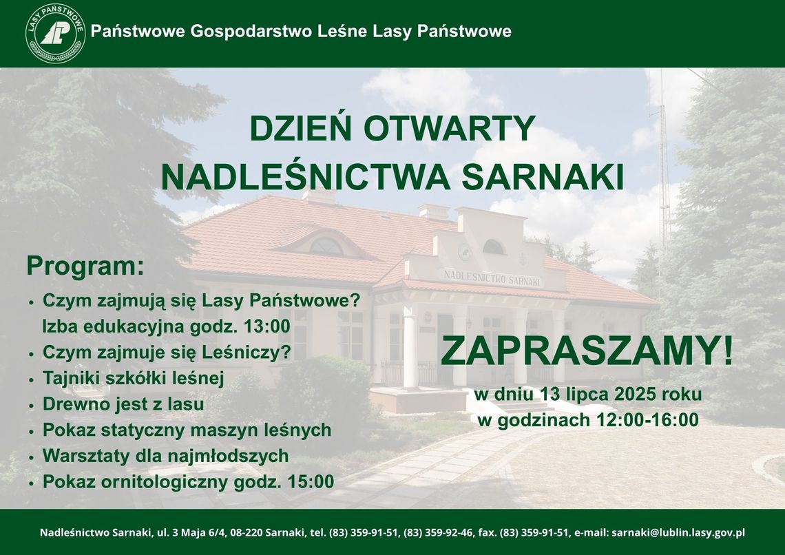 Dzień otwarty Nadleśnictwa Sarnaki Dzień otwarty Nadleśnictwa Sarnaki