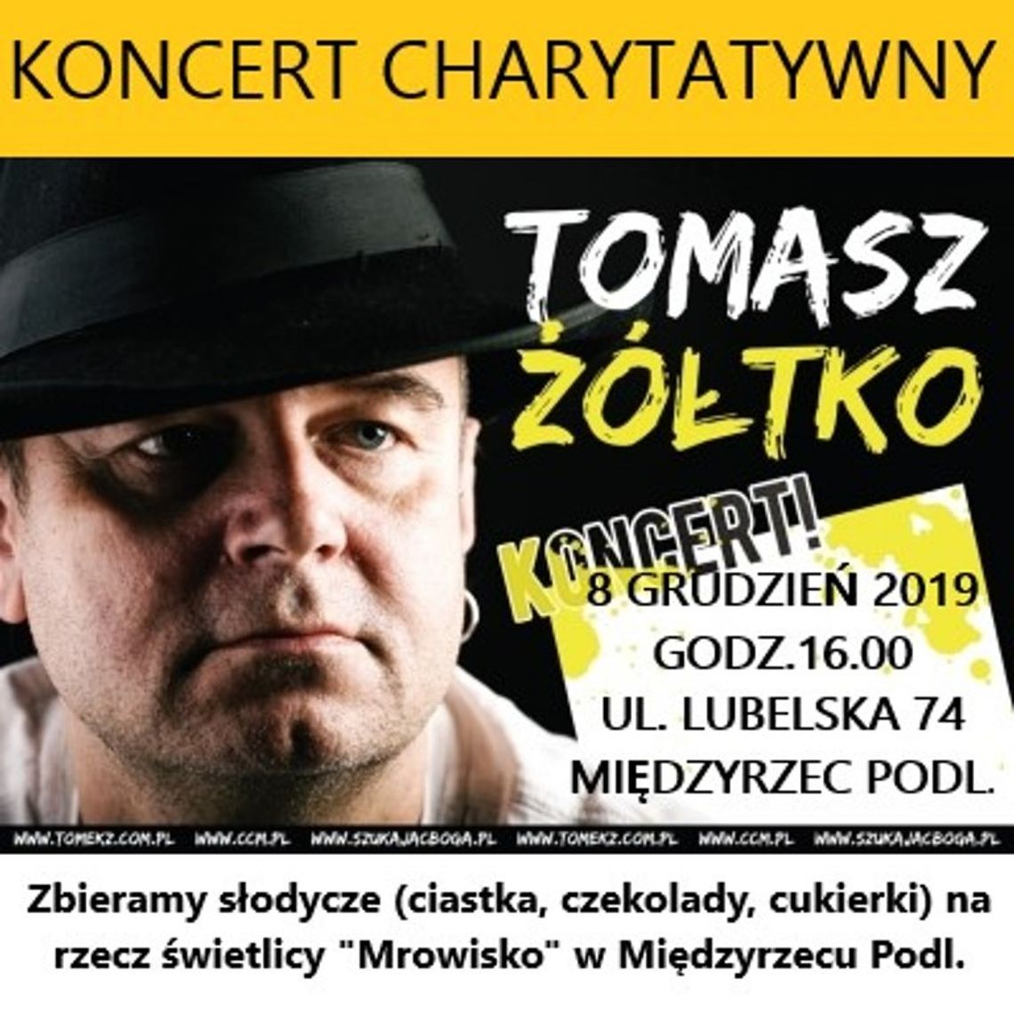 Koncert charytatywny Tomasza Żółtko w Międzyrzecu Podlaskim