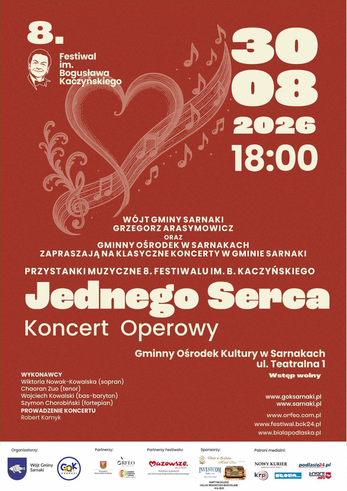 Koncert „Jednego Serca” w ramach muzycznych przystanków 8. Festiwalu im. Bogusława Kaczyńskiego Koncert „Jednego Serca” w ramach muzycznych przystanków 8. Festiwalu im. Bogusława Kaczyńskiego