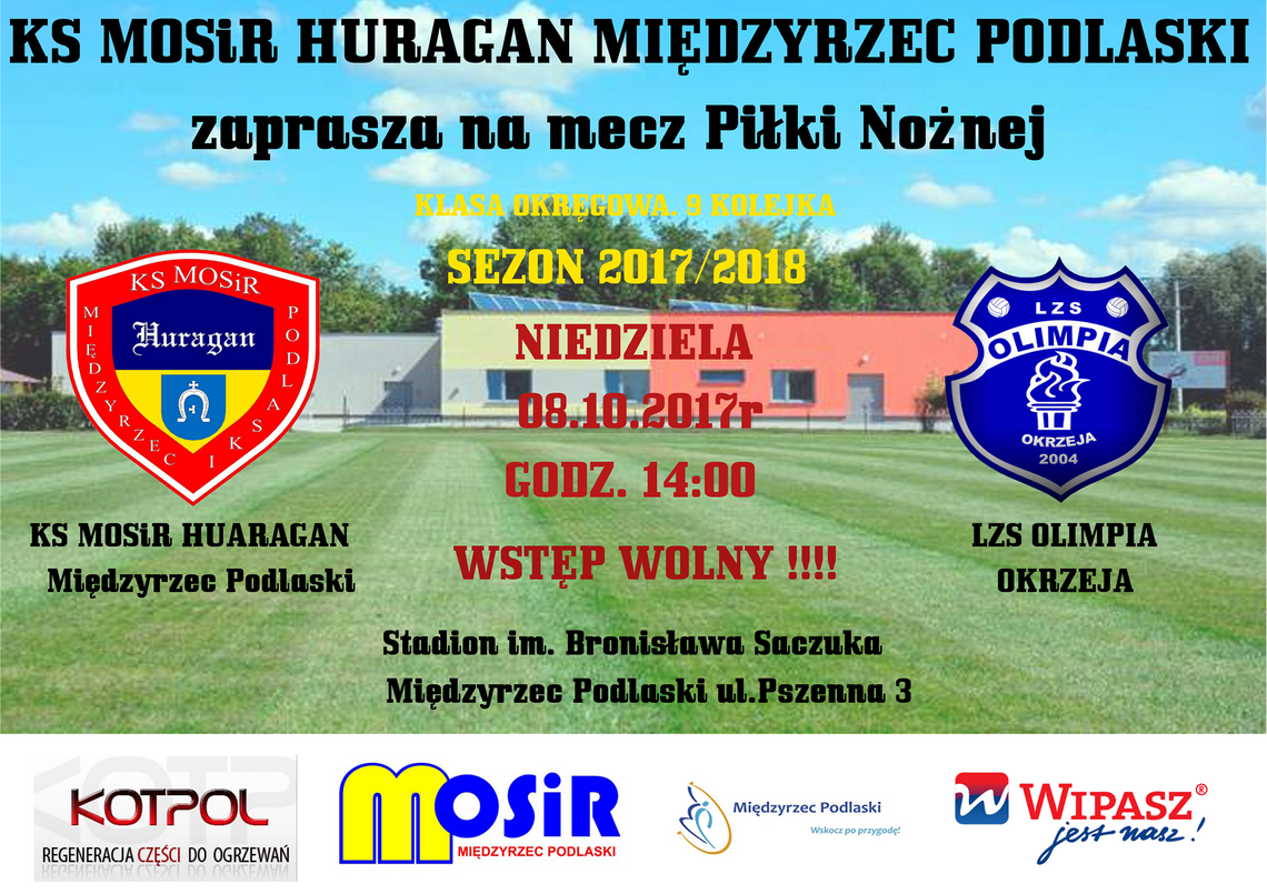 Mecz KS MOSiR HURAGAN vs. LZS OLIMPIA