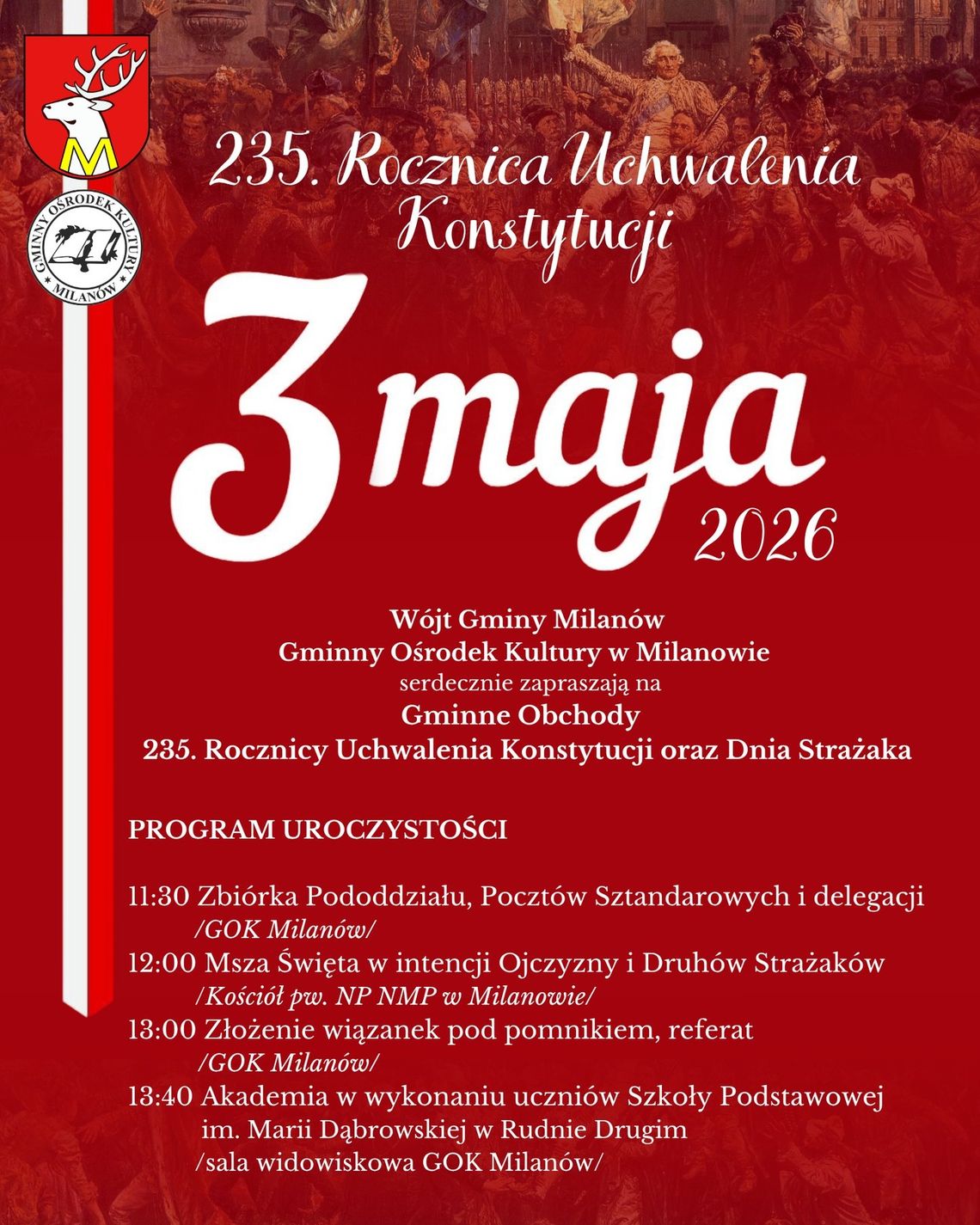 Obchody 235. rocznicy uchwalenia Konstytucji 3 Maja oraz Dnia Strażaka