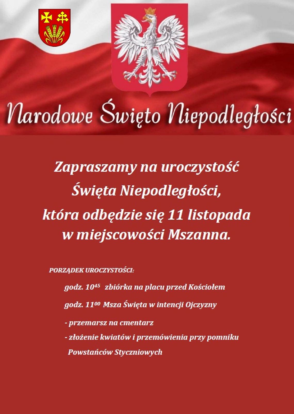 Obchody Narodowego Święta Niepodległości w gminie Olszanka