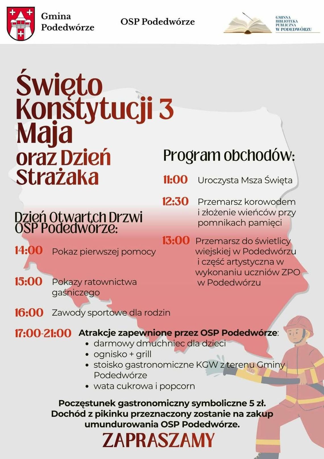 Obchody Święta Konstytucji 3 Maja połączone z Dniem Strażaka