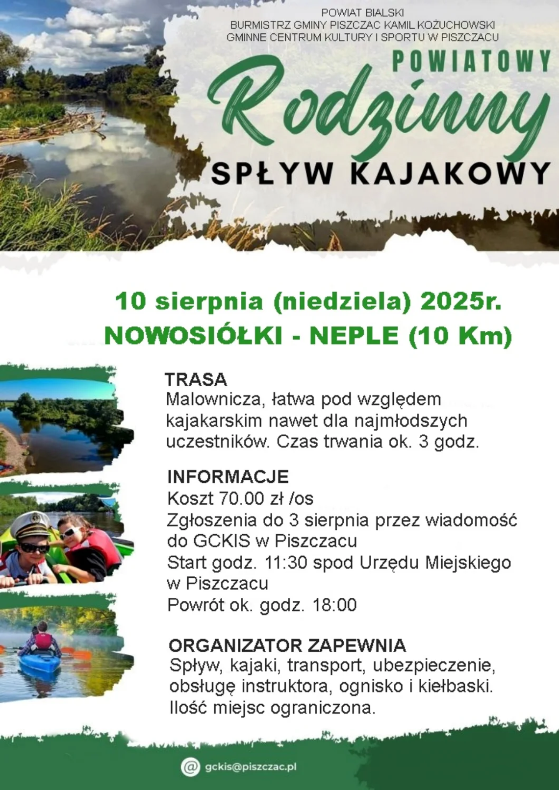 Powiatowy Rodzinny Spływ Kajakowy Powiatowy Rodzinny Spływ Kajakowy