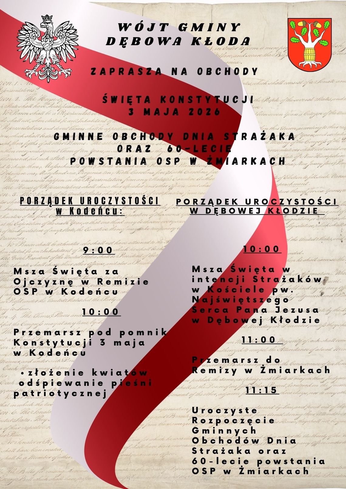 Rocznica konstytucji, Dzień Strażaka i jubileusz OSP