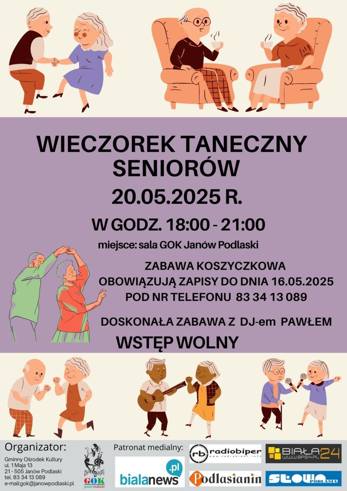 Wieczorek Taneczny Seniorów w Janowie Podlaskim